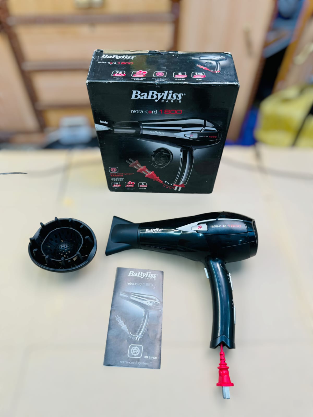 Original Babyliss Retra Cord 1800 Hair Dryer