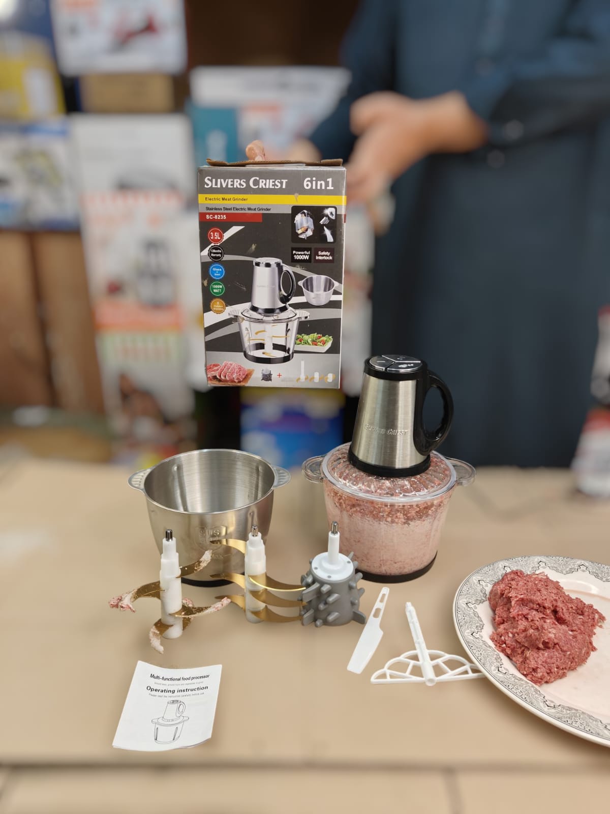 Silvers Criest 6 in 1 Stainless steel Meat Chopper