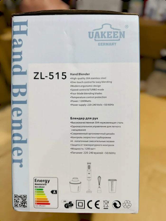 Uakeen Digital 4 in 1 Hand Blender Set ZL-515