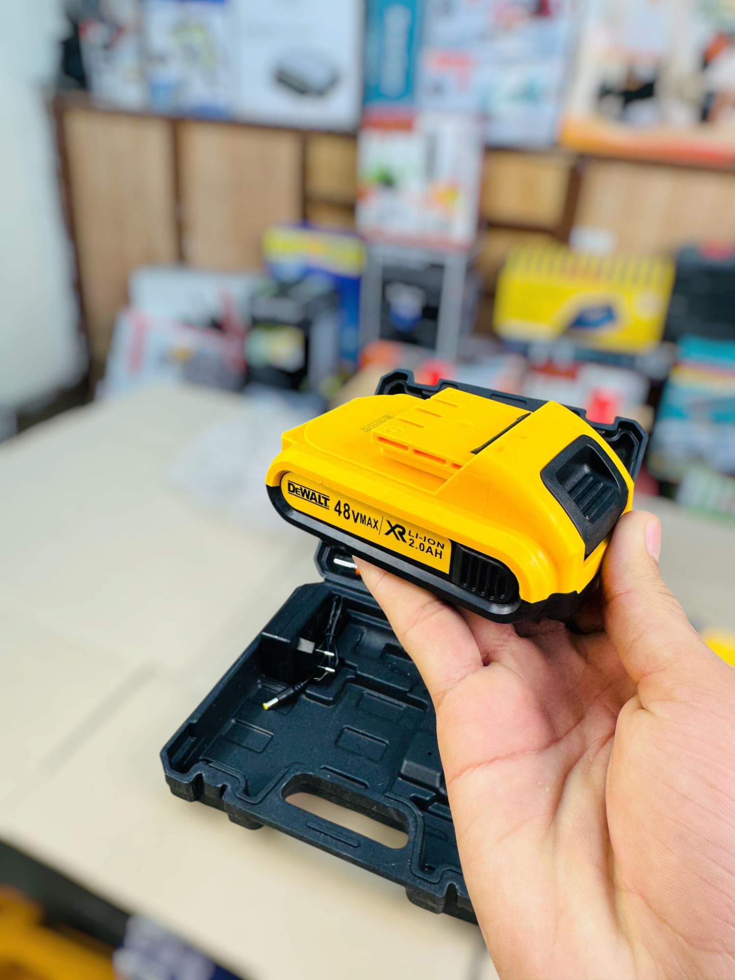 Dewalt 48v drill machine with toolkit set